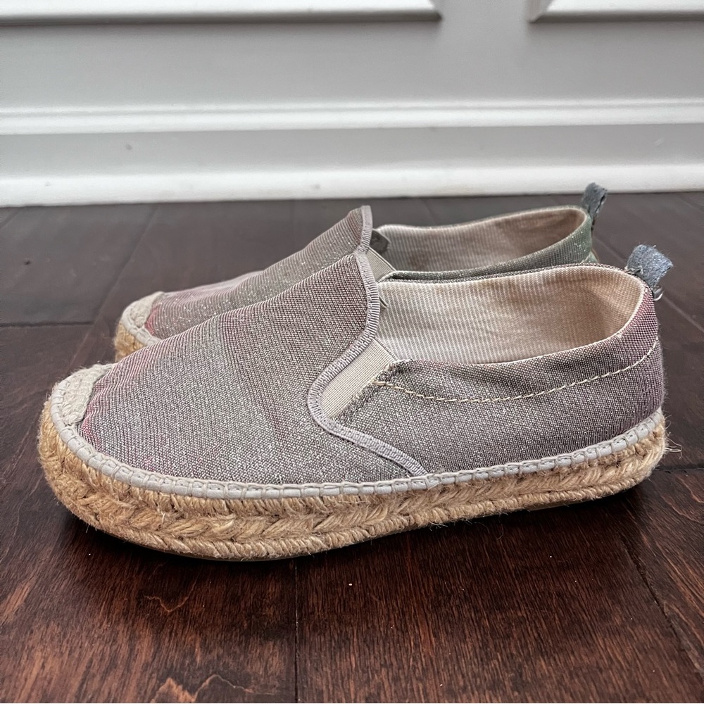 Trussardi Jeans espadrilles platform iridescent shimmer 38